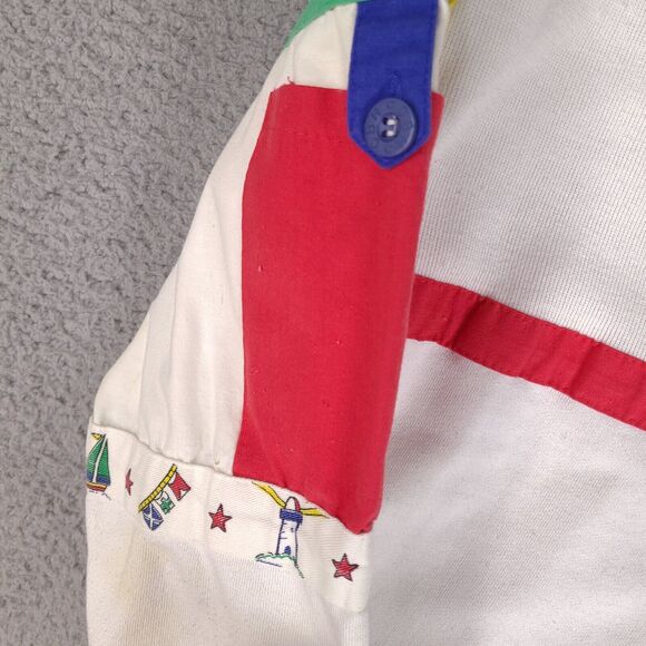 Vintage Camp Beverly Hills Sweater Cardigan Adult Large White Long Sleeve Button - Picture 8 of 16